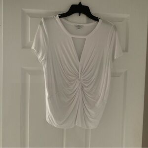 Bae lllWhite Ruched Women's Top